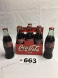 Collectible un-opened coca-Cola Dale Earnhardt Senior and Junior six pack glass bottles