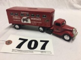 ERTL Anheuser-Busch Budweiser 1941 Ford truck and horse trailer bank with key