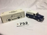 First Gear 1951 GMC Smith and Wesson panel can Diecast metal bank 1:25 scale with key and a box