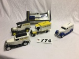 5- with 4 ERTL Coast to Coast Hardware Diecast metal banks w keys & 1 1956 Ford pick up truck in box