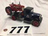ERTL Replica 1931 at Hawkeye Big A Auto parts flatbed truck With Farmall McCormick 350 tractor