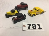 Lot of 4- Ford model A roadster, Willys 41, 1914 Chevy Royal Mail, 1932 Ford Roadmaster