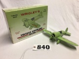 Wrigley's double mint chewing gum vintage airplane bank. die-cast metal, limited edition with box