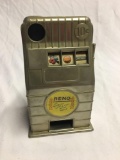 Metal 10 cent slot machine bank 