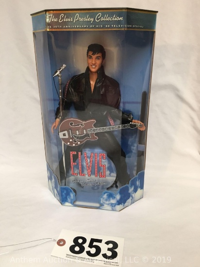 Elvis Presley collection celebrating 30th anniversary of his 1968 TV special. Elvis in black outfit