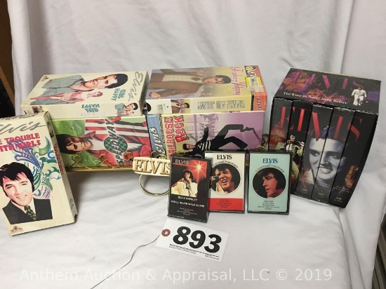 Elvis Presley lot of VHS tapes and cassette tapes