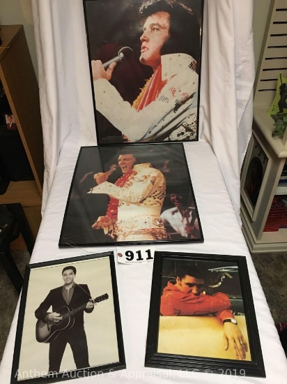 4 Elvis Presley pictures with frames