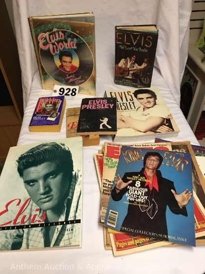 Lot of Elvis Presley books and magazines