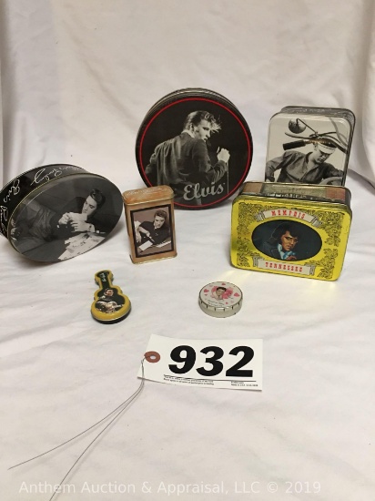 Elvis Presley collectible tin lot of 7