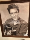 Elvis Presley large framed photograph 34 x 28
