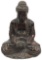 Sitting Buddha Figurine with Alms Bowl Candle Holder
