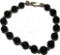 Black Pearl and Gold Bead Estate Jewelry Bracelet
