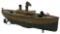 Vintage Pressed Steel Clockwork Gun Boat