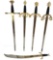 Display Collection of 5 Historical Miniature Medieval Swords