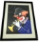 Luky Paris Clown with Trumpet Framed Art