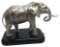 African Bull Elephant Sculpture, Sterling Silver