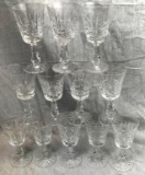 12 Cut Waterford Crystal Stemware Glass