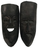 Vintage Set of Oceanic Hand Carved Masks
