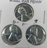 3 1943 P S D Wartime Steel Penny