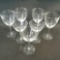 7 Fluted Wine Glasses, Platinum Rimmed