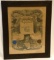 Masonic Register Certificate Flame Oak Original Frame