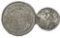 2 Vintage WWII Era Aluminum Coins France