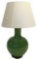 Green Crackled Glass Table Lamp