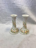 2 Horchow Collection Safaril Portugal Pottery Candlestick