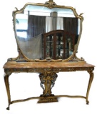 Late Baroque/Rococo Style Console Table with Mirror