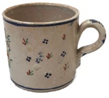 Vintage Small Hand-painted Earthenware Cup