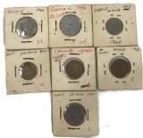 Vintage Foreign Coins From Spain Greece Turkey