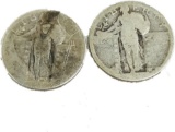 2 Standing Liberty Silver Quarters