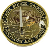 Green Beret Challenge Coin Task Force Dagger