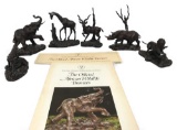 Lot of 6 Wildlife Sculptures, The Official African Wildlife Bronzes from The Franklin Mint