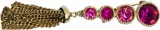 Vintage Sarah Coventry Bar Brooch with Orchid and Pink Stones