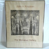 Signed John A. Knudsen Framed Poster of 