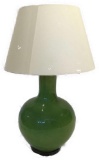 Green Crackled Glass Table Lamp