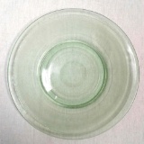 Green Depression Glass Dessert Plate