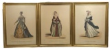 3 French Costume Lithographs