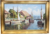 Hans Kruuse Original Oil Painting on Canvas Denmark 1964