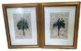 Pair of Very Fine Prints of Palm Trees, Numbered and Signed