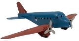 Vintage Pressed Steel Toy Airplane