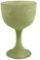 Matte Yellow Fenton Pedestal Glass Goblet