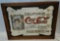 Framed Vintage Style Coca Cola Advertising Sign