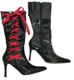 Sexy Vinyl Boots with long laces Funtasma brand - Women's Size 7