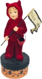 Norman Rockwell Style Halloween Figurine Box;