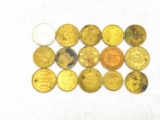 lot 15 pieces of Vintage Game Tokens