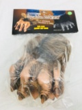 NOS - Halloween Costume Accessory - Super Deluxe Wolf Feet - Adult Size - Brown