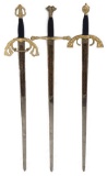 Collection of 3 Medieval Swords of the Great Knights of Spanish History, form Toledo