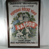 Vintage Samos Wine Poster from the Czech Republic